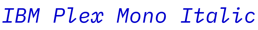 IBM Plex Mono Italic フォント